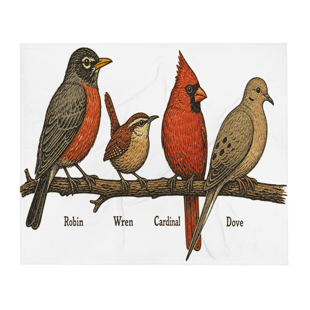 Dawn Chorus Throw Blanket